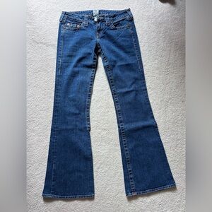 Dark Blue Flare Jeans — Wide Leg